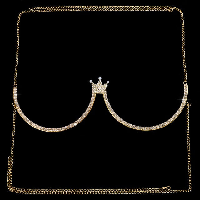 gold bra chain