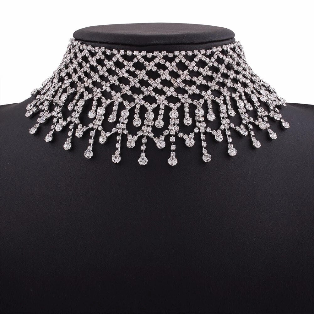 Luxury Crystal Rhinestone Choker Necklace