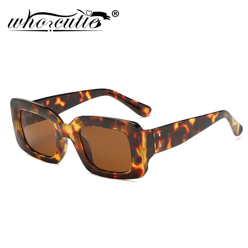 Unisex Vintage Leopard Thick Sunglasses
