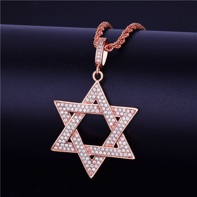 Cubic zircon star pendent necklace