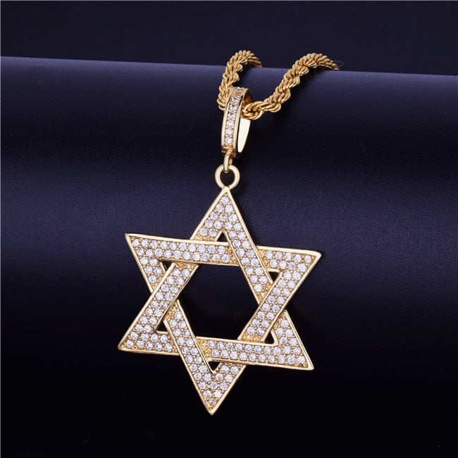 Cubic zircon jewelry star pendent
