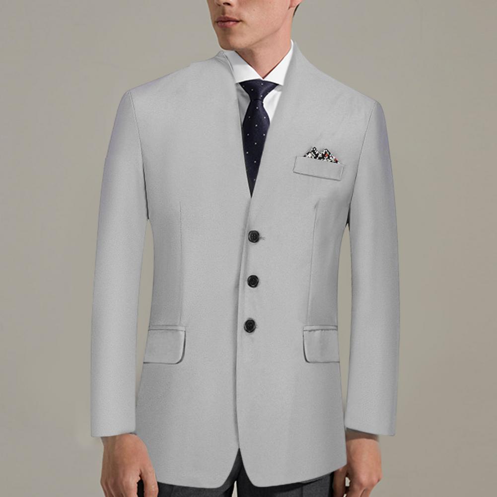 Solid Long Sleeve Blazer Suit