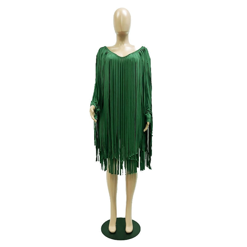 green cape gown