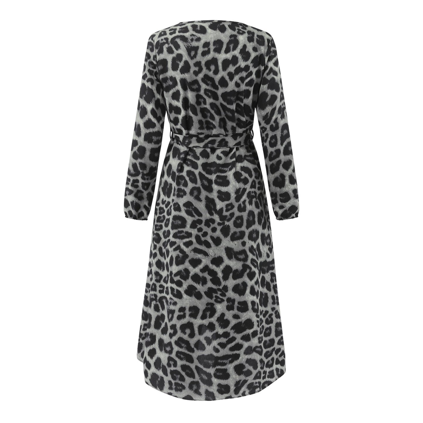 satin leopard dress