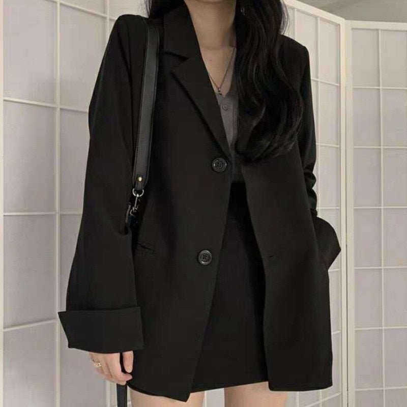 Solid Long Sleeve England Style Elegant Blazers