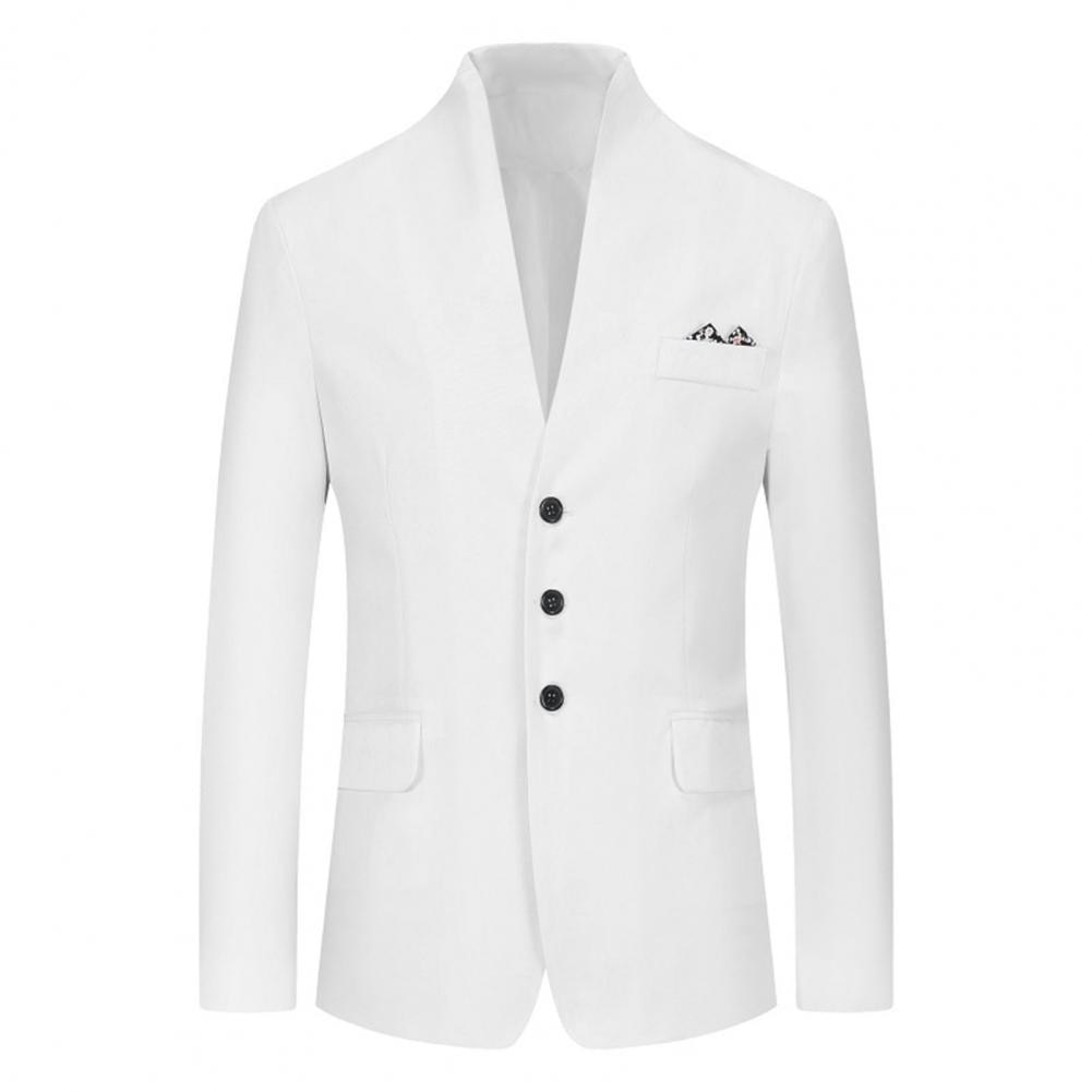 Solid Long Sleeve Blazer Suit