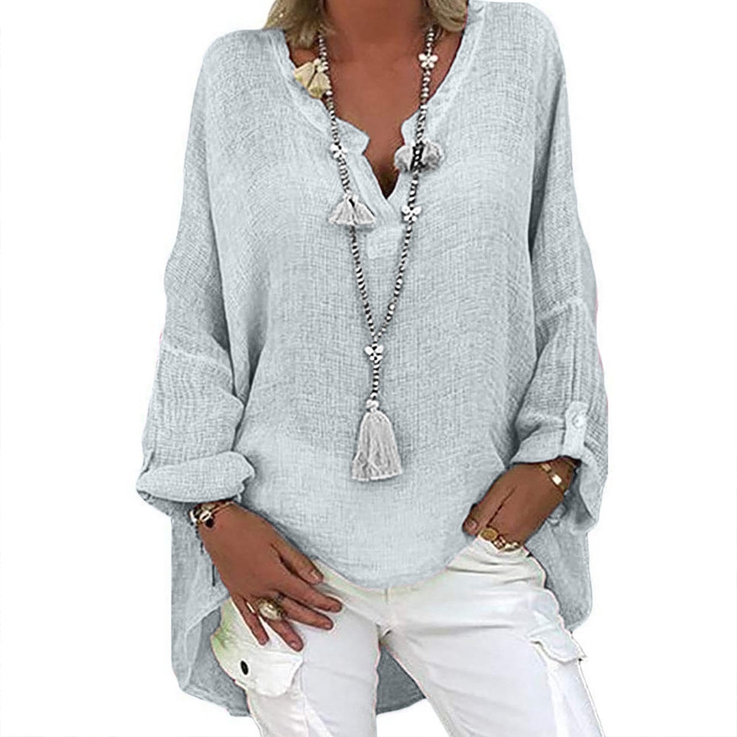 Oversized Casual Women's Tops Blouses Long Sleeve Shirts