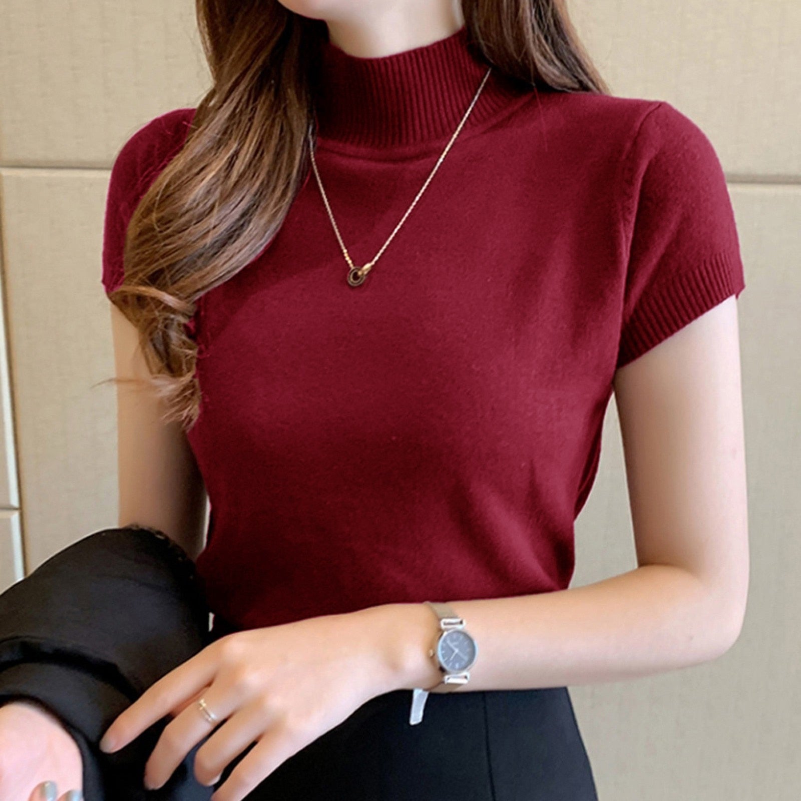 red blouse women