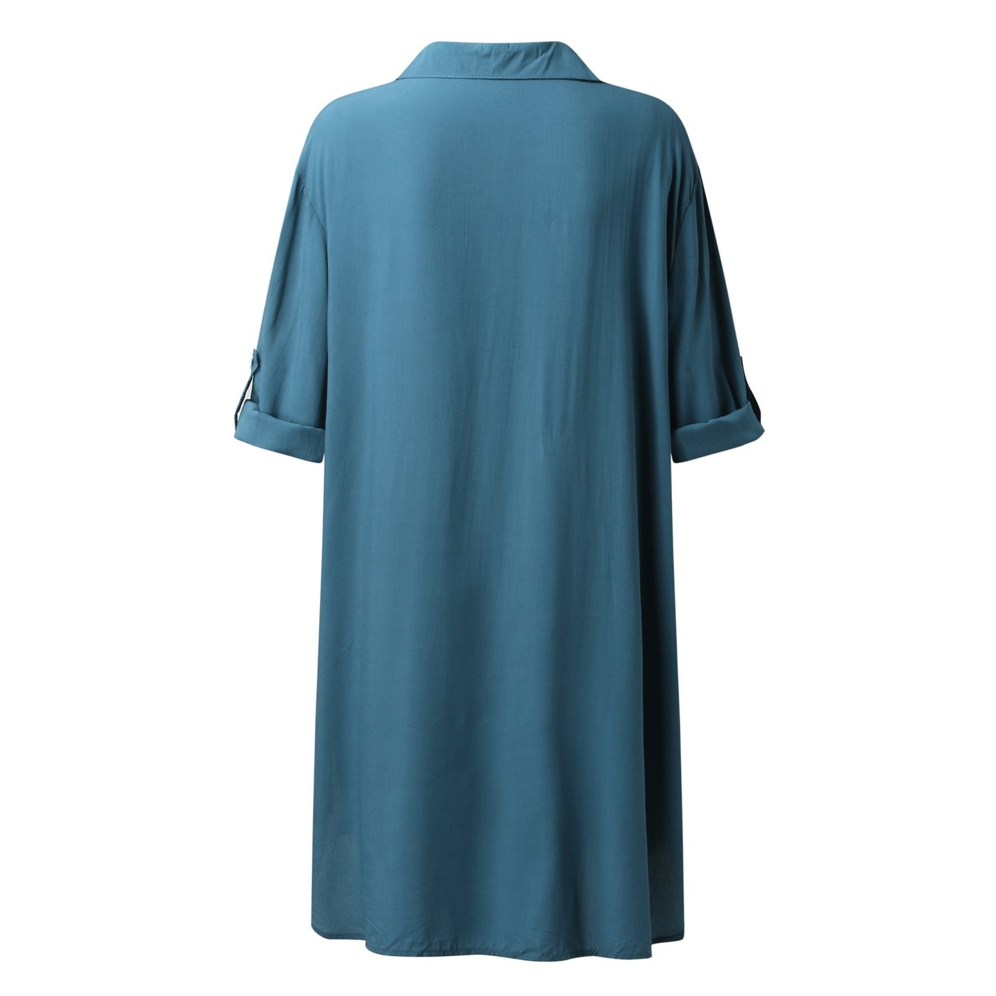 Long Sleeve V Neck Shirt Dress Cardigan For Women