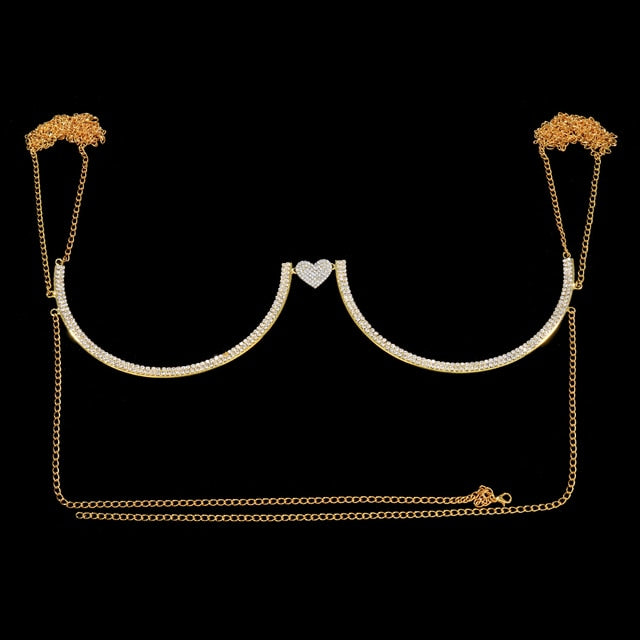 gold bra
